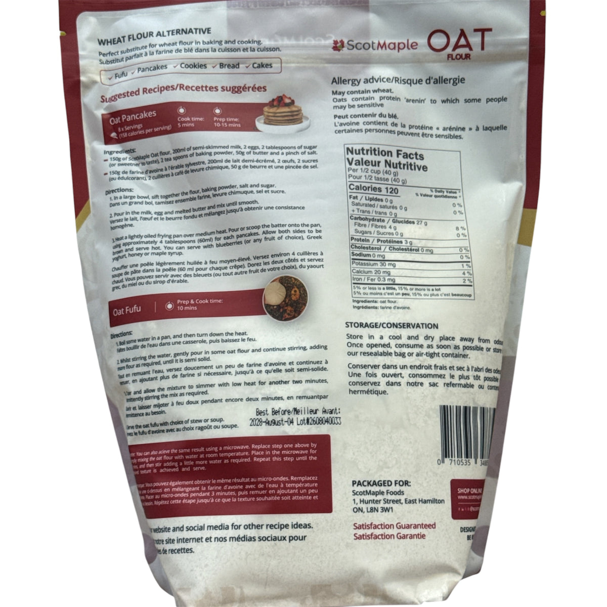 ScotMaple Oat Flour - 1kg