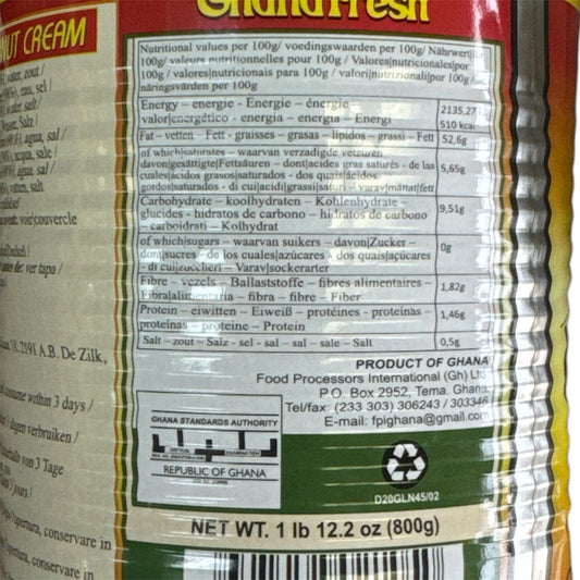 GhanaFresh Palm Nut Cream (Concentrated) - 800g