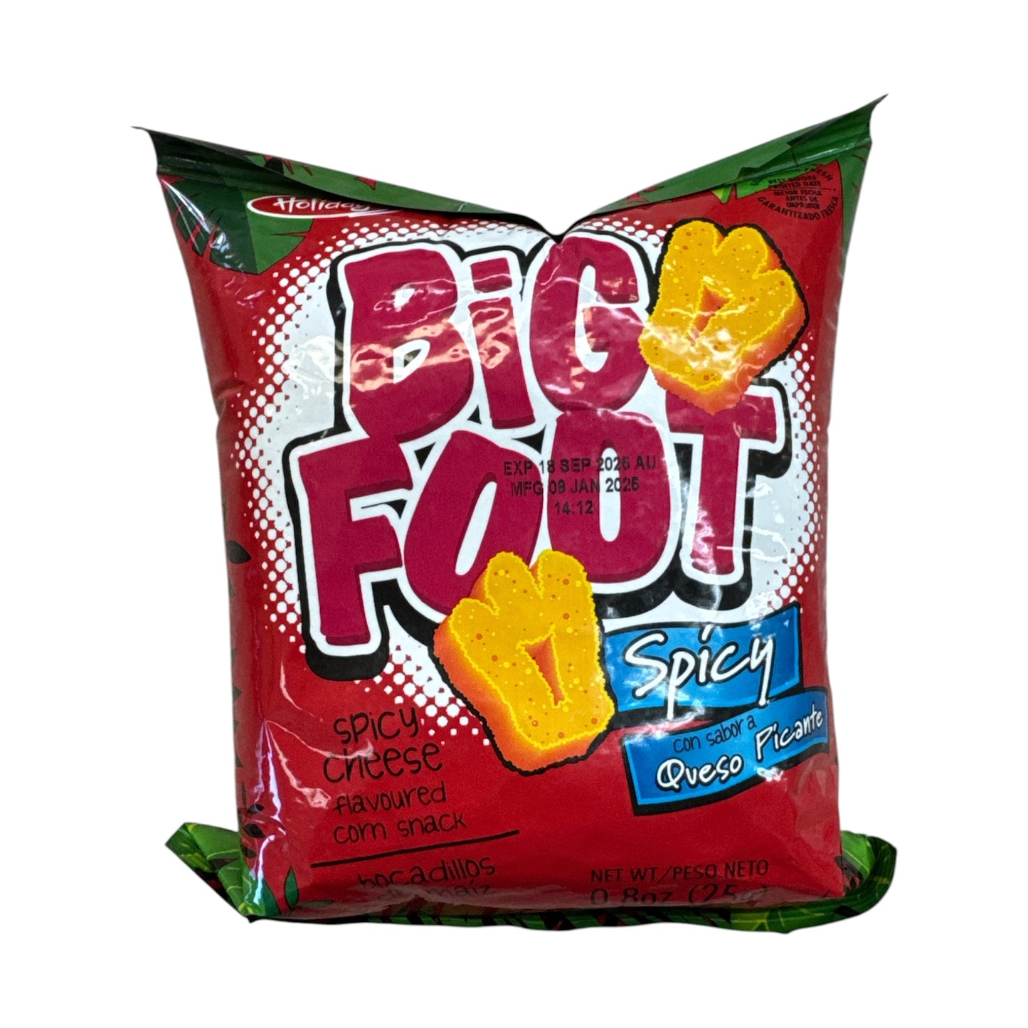 Holiday Big Foot Spicy Cheese Corn Snack - 25g