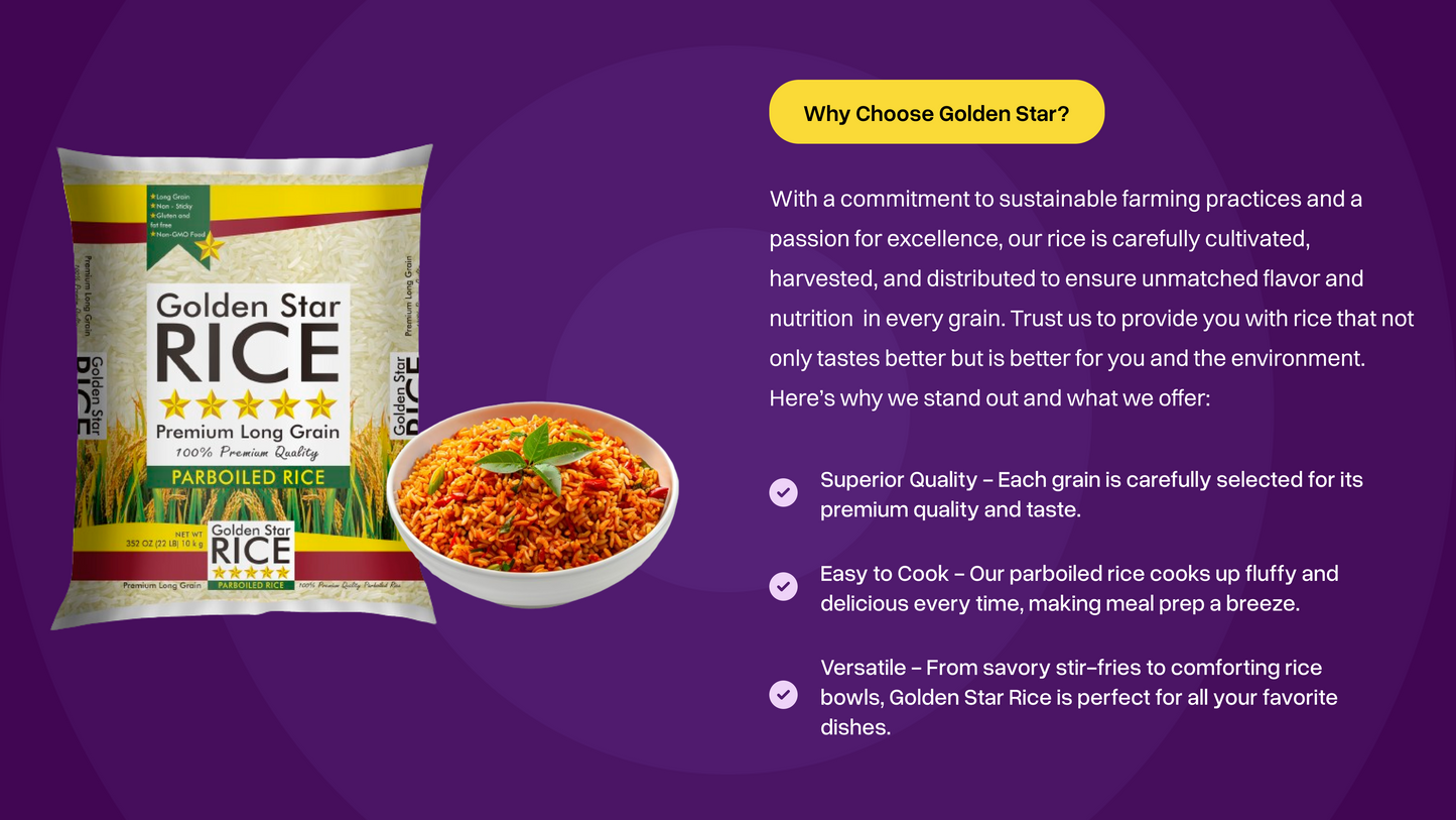 Golden Star Premium Long Grain Rice - 50lb