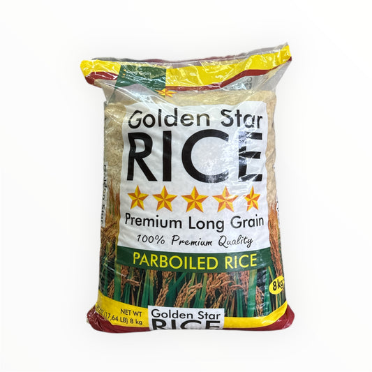 Golden Star Rice Premium Long Grain Parboiled Rice - 8kg
