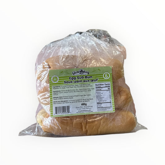 Glen Abbey Egg Sub Bun - 480g